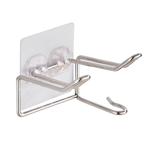 不锈钢吹风机置物架卫生间免打孔电吹风支架浴室吹风筒壁挂架收纳