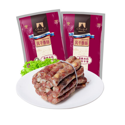 哈尔滨干肠秋林食品公司伊雅风干香肠东北特产无淀粉猪肉肠