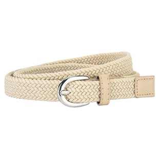 儿童腰带男 女童弹力松紧编织帆布皮带 小孩学生黑白色针扣裤腰带