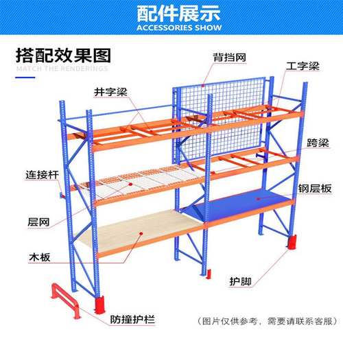 五金配件重型货架企业级仓库定制多层横梁货架加厚轧钢源头冷工业