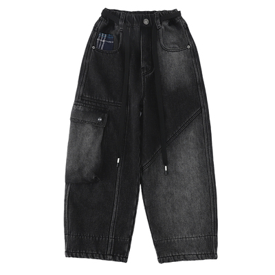 【送运费险】男童加绒牛仔裤