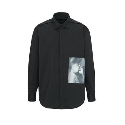 455EMBLE原创红酒杯印花衬衫