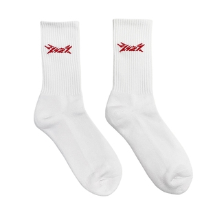 2727WORLD 法老街头运动基础logo长袜百搭休闲情侣毛巾袜子长筒棉