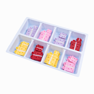 巧克力蛋糕装饰蝴蝶结礼物盒子成品圣诞礼物盒摆件可食用蛋糕配件