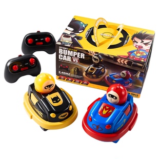 儿童双人对战碰碰车亲子赛车男孩遥控玩具电动卡丁车漂移生日礼物