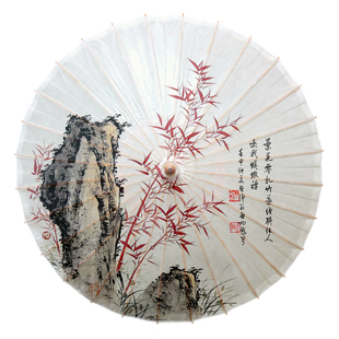 竹子纸伞古装走秀中国风古风拍照演出汉服道具古典国风防水雨伞
