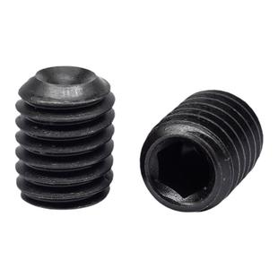 止付无头螺丝黑12.9级鹏驰紧定内六角机米m2m2.5-M20顶丝凹端平端