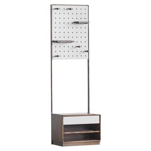 治木工坊实木换鞋凳挂衣架一体家用门口可坐鞋柜入户白蜡木衣帽架