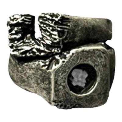 Gothmos风男女做旧双层解构戒指