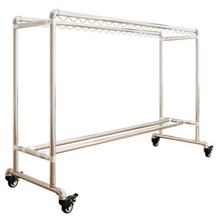 镀锌钢管晾衣架落地家用阳台挂衣室外户外防风晒被子简易晒腊肉架