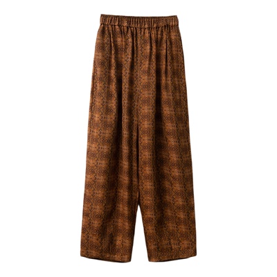 一丝牵100%桑蚕丝香云纱龟纹提花真丝两件套女马甲上衣长裤套装秋