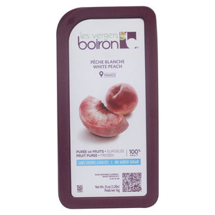 宝茸白桃果泥1kg法国进口果溶果酱 桃子果茸果蓉装饰饮品烘焙DIY