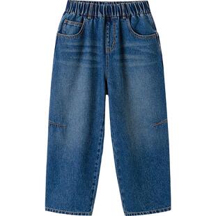 巴拉巴拉男童牛仔裤中大童宝宝裤子春秋款儿童休闲弯刀长裤夏季薄