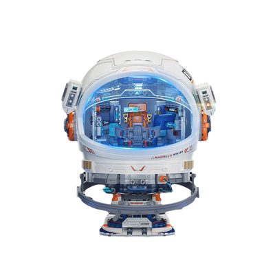 太空星舱宇航员头盔模型拼装积木