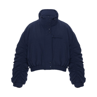 IAmMIX27冬季立领羽绒外套女短款休闲简约百搭轻暖蓬松面包羽绒服