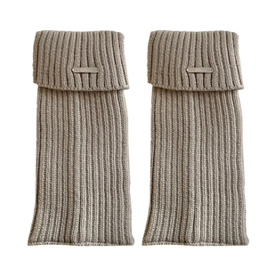 purpleguys金属标袜套女秋冬ugg保暖白色针织y2k辣妹小腿套堆堆袜