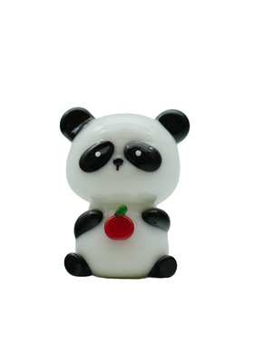 淄博琉璃手作可爱熊猫车载摆件