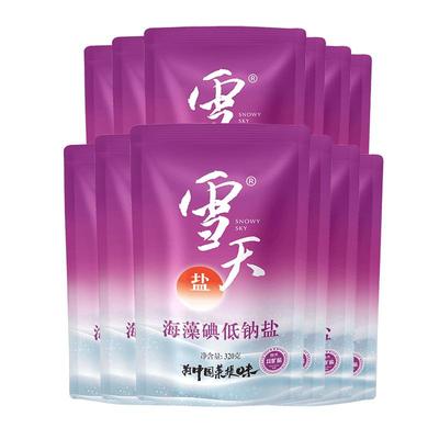 雪天盐加碘海藻食盐320g×12包