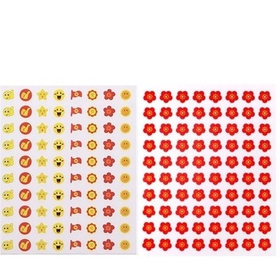 小红花奖励贴纸笑脸五角星儿童贴画自律表扬粘贴幼儿园宝宝卡通贴画贴纸奖励学生大拇指小花积分卡贴卡通可爱