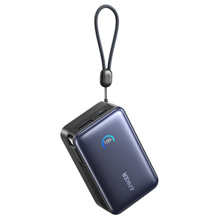 【3C认证可上飞机】Anker安克伸缩线充电宝适用苹果iphone17移动电源10000毫安小巧便携2025新款45W快充