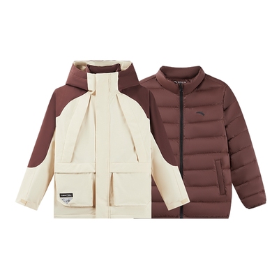 安踏儿童男大童防水羽绒服两件套