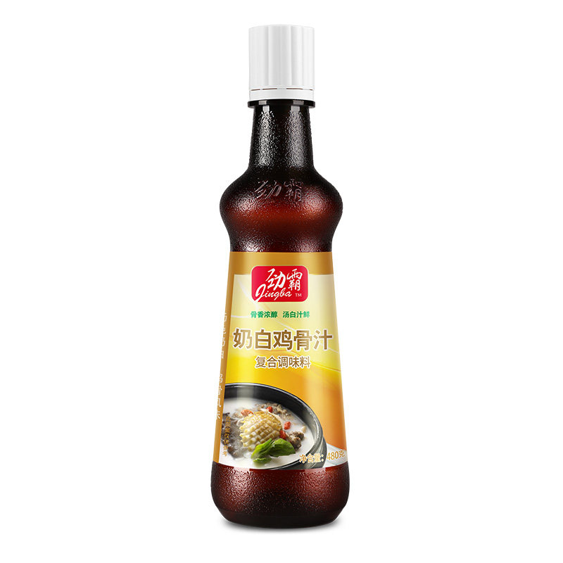 劲霸奶白鸡骨汁480g*6瓶无奖羹高汤鸡汤面调味料火锅调味鸡精包邮