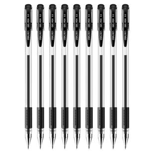 60支装得力中性笔圆珠笔黑色水笔子弹头0.5mm学生用水性笔红蓝笔考试专用文具办公用品签字笔批发整盒