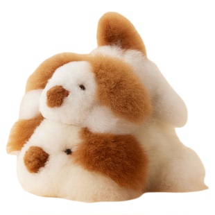 injoi趴趴狗玩偶秘鲁羊驼毛公仔超柔软毛绒玩具情侣儿童生日礼物
