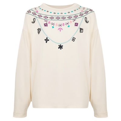 Eu信仰项链涂鸦罩衫打底透气长袖