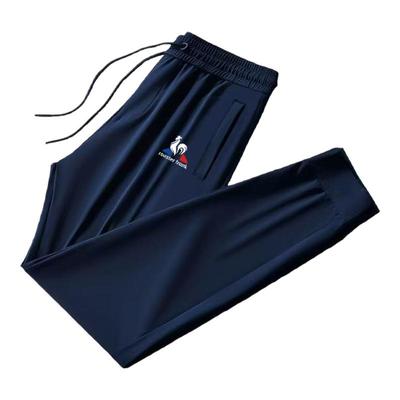 法国公鸡裤子男士2025新款夏季薄款冰丝休闲长裤速干九分运动裤男