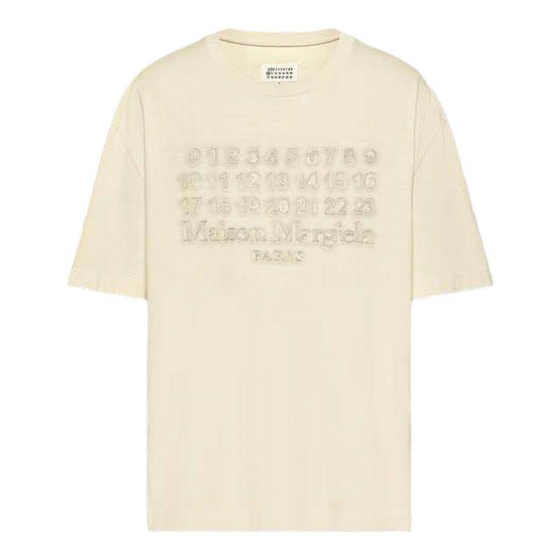 马吉拉徽标缝线短袖T休闲
