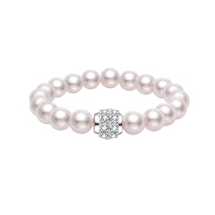 AJIDOU阿吉豆戒指女米色珍珠轻奢小众细巧设计感优雅气质指环尾戒