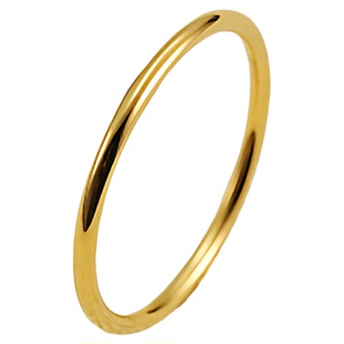 金包银亮面素圈戒指女款时尚简约光面闭口戒官方正品生日礼物送礼