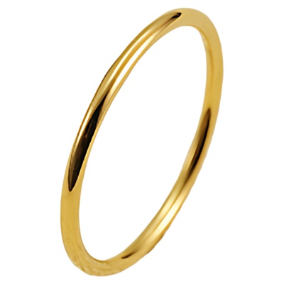 金包银亮面素圈戒指女款时尚简约