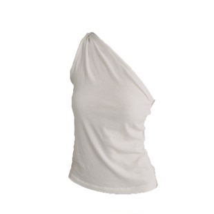 JCAESAR TANK TOP 扭结单肩背心 天丝羊毛混纺 自然褶皱柔软上衣