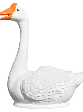 玻璃钢大鹅户外门头落地摆件打卡