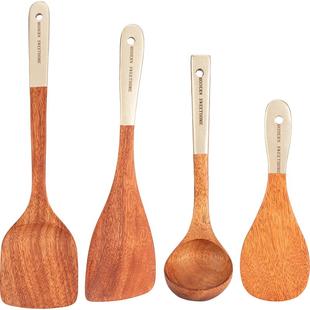 摩登主妇乌檀木锅铲不粘锅专用炒菜铲子家用耐高温炒勺汤勺子木铲