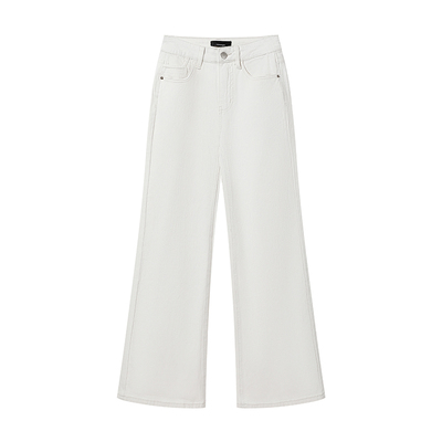 【所有女生的衣橱直播间】sevengirl白色牛仔裤+风衣+一字肩T恤