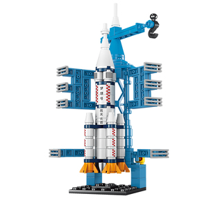 儿童科教航天太空飞船益智智力开发立体拼图男孩教育拼装积木礼物