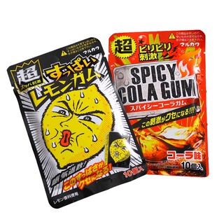 MARUKAWA日本进口丸川超酸柠檬酸味可乐辣味提泡泡神口香糖