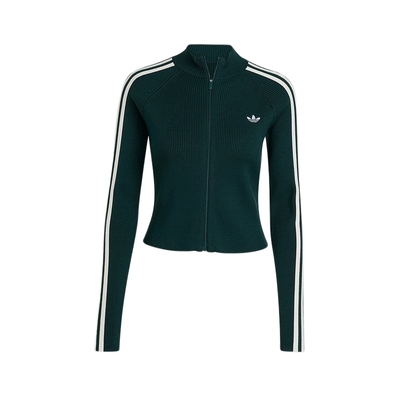 adidas阿迪达斯三叶草修身夹克女TRACK TOP针织外套新款JY2599