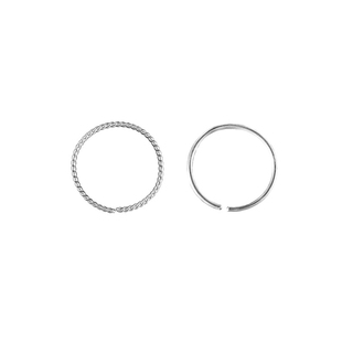 s925纯银光面麻花细戒指女开口可调节极简约个性素圈食指环小众款