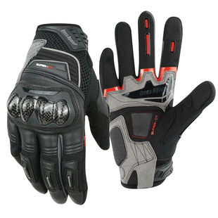 Ones again！摩托车进藏旅行手套机车四季骑行触屏骑士防摔真皮