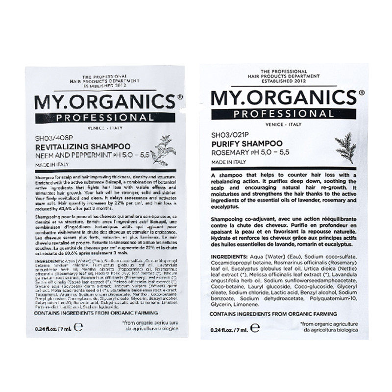 【U先】myorganics活力洗发水7ml+净化洗发水7ml