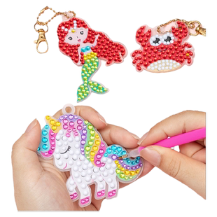 创意手工diy钥匙扣网红书包挂件小饰品儿童挂饰女孩珠珠益智玩具