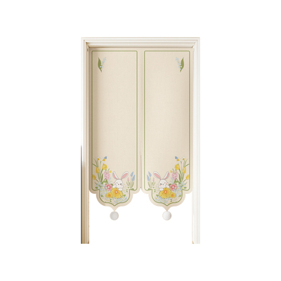 奶油风异形门帘卧室轻奢高级感