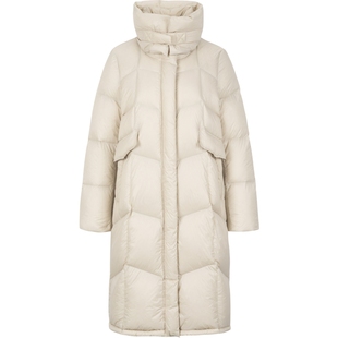 衣香丽影双层领羽绒服女中长款2025冬装新款宽松高充绒零压厚外套