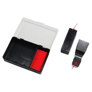 亚信印章盒透明法人财务收纳盒发票塑料便携式办公用印章箱带印泥长方形装章盒多功能法人印鉴透明大小号308