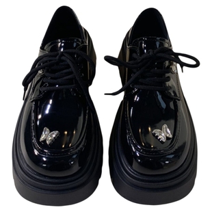 王小兔学院风乐福鞋女2026新款春季百搭女鞋厚底单鞋英伦风小皮鞋