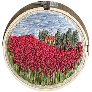 自然派手作热卖在远方DIY欧式刺绣风景家居摆件材料包